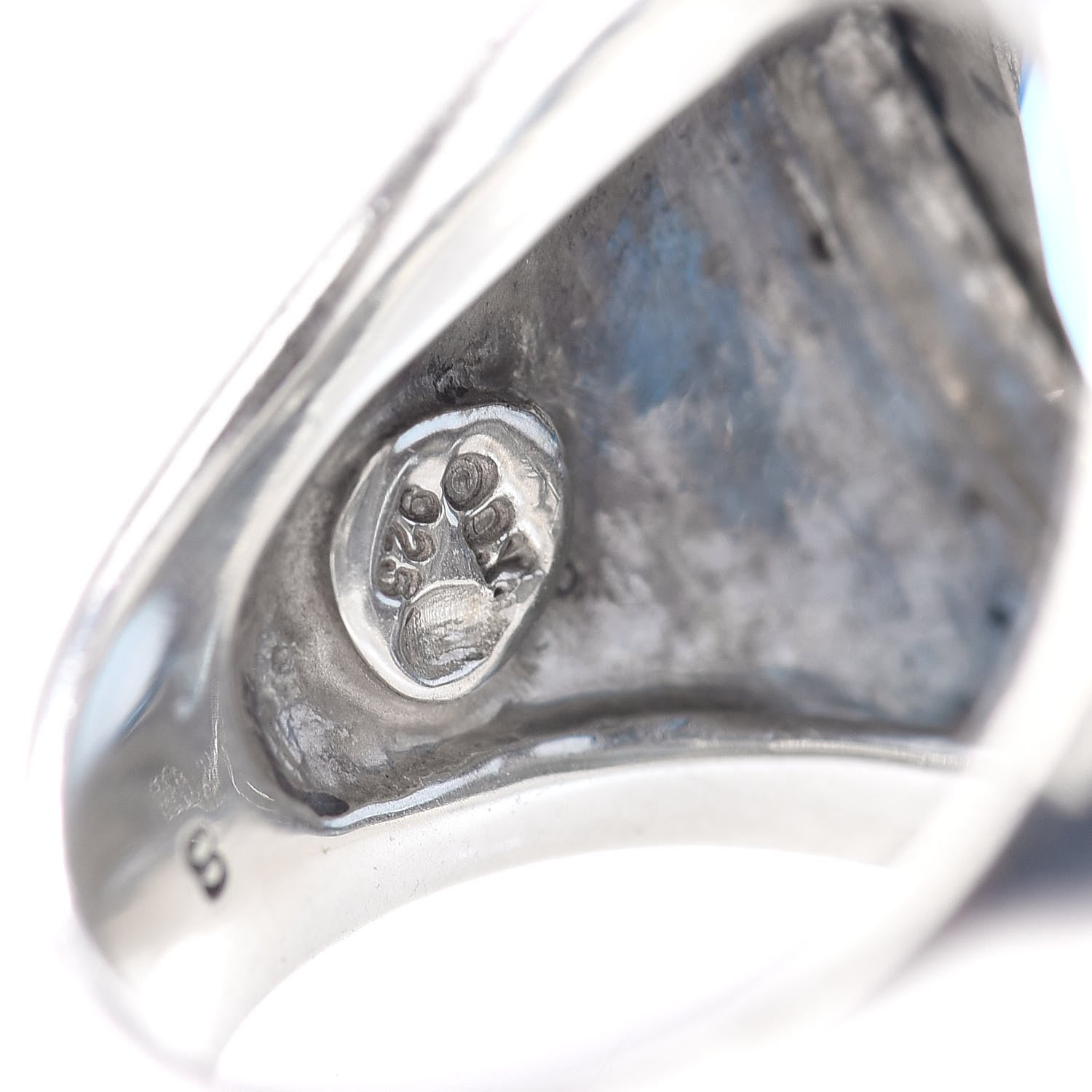 David Yurman Sterling Silver Diamond Blue Topaz 25mm Cerise Ring 56 7.5 5 of 5