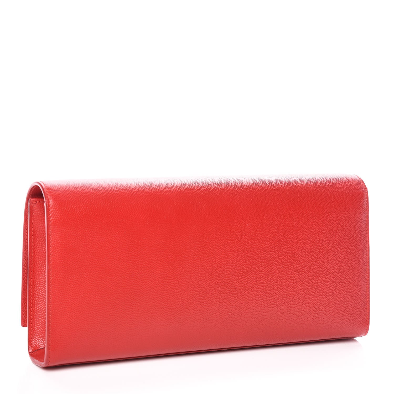 Saint Laurent Grain De Poudre Classic Monogram Cassandre Clutch New Red 3 of 8