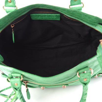 Balenciaga Agneau Giant 12 Rose Gold Hardware City Vert Poker 4 of 11