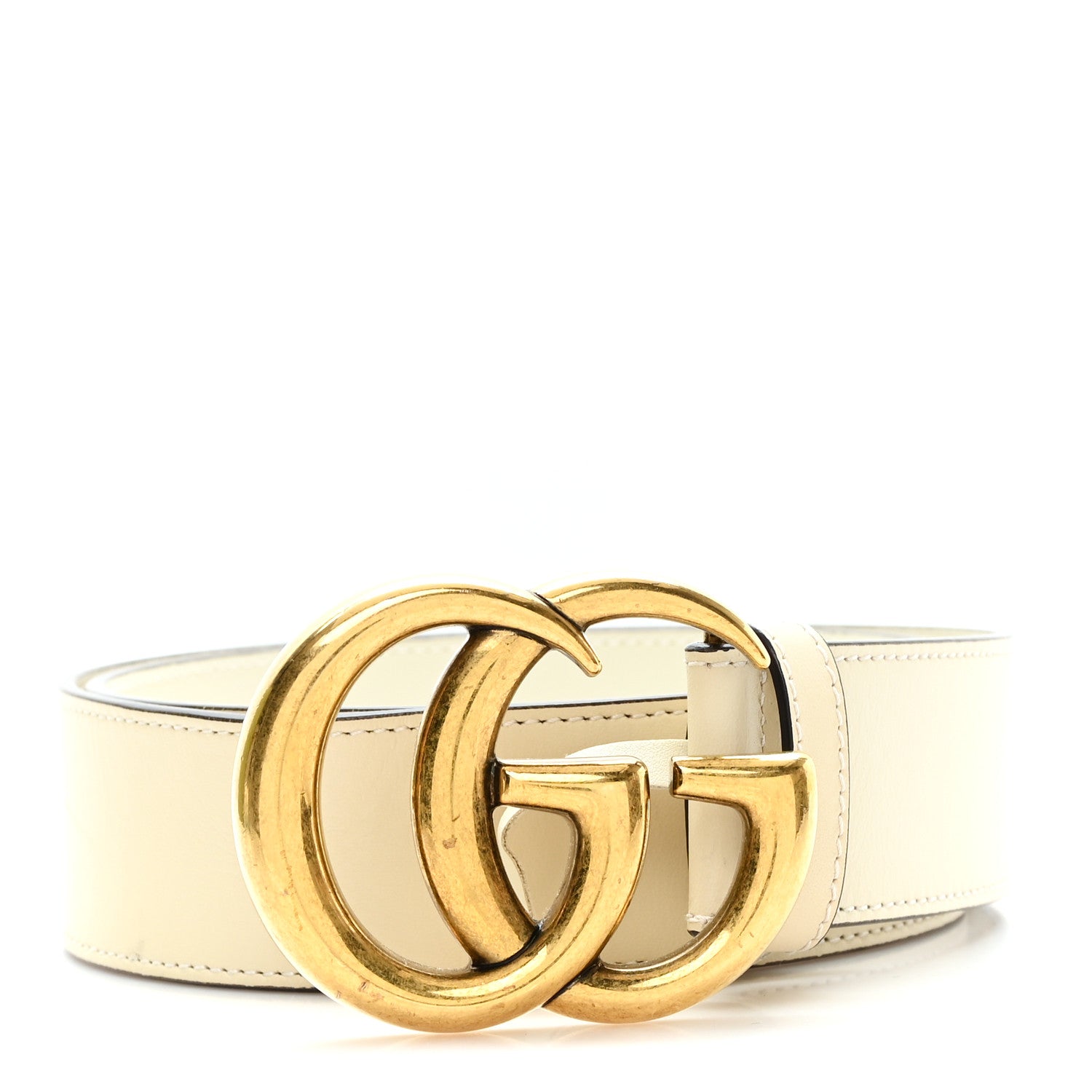 Gucci Calfskin Double G 40mm Belt 80 32 Mystic White 1 of 5