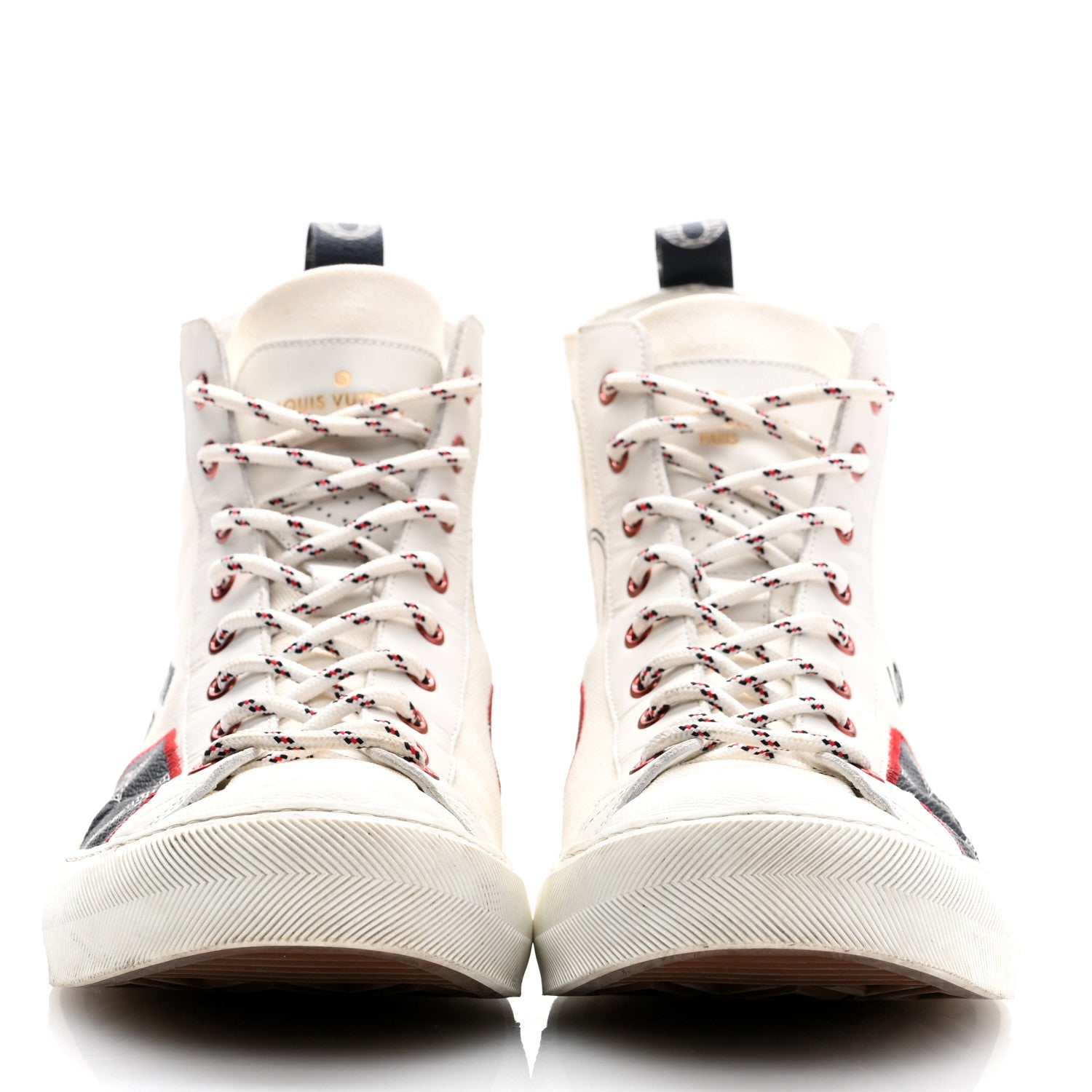 Louis Vuitton Canvas LV Forever Mens Tattoo Sneaker Boots 10.5 White 2 of 11