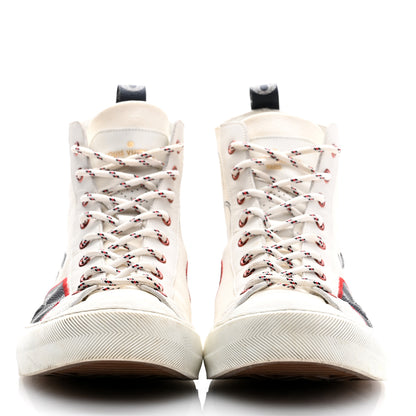 Louis Vuitton Canvas LV Forever Mens Tattoo Sneaker Boots 10.5 White 2 of 11