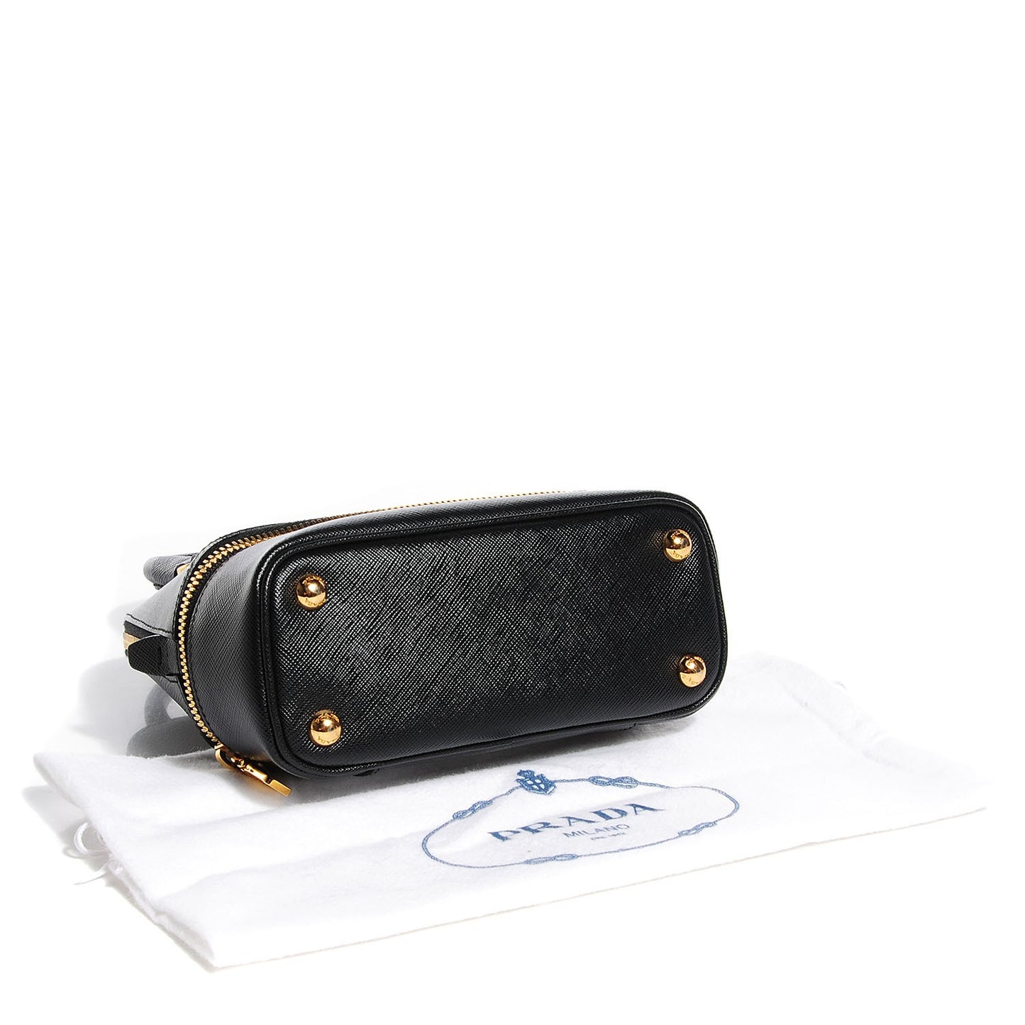 Saffiano Lux Mini Promenade Crossbody Black