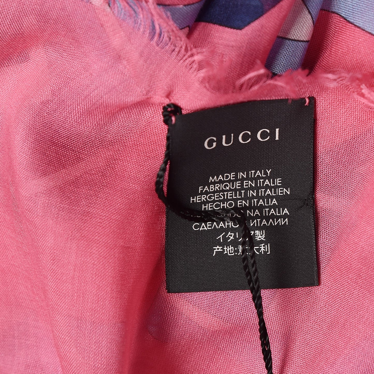 Silk GG Wallpaper Print Scarf Pink