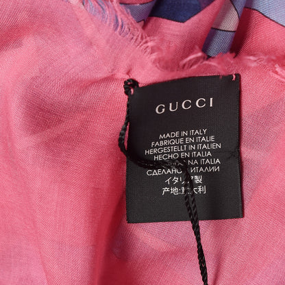 Gucci Silk GG Wallpaper Print Scarf Pink 5 of 5
