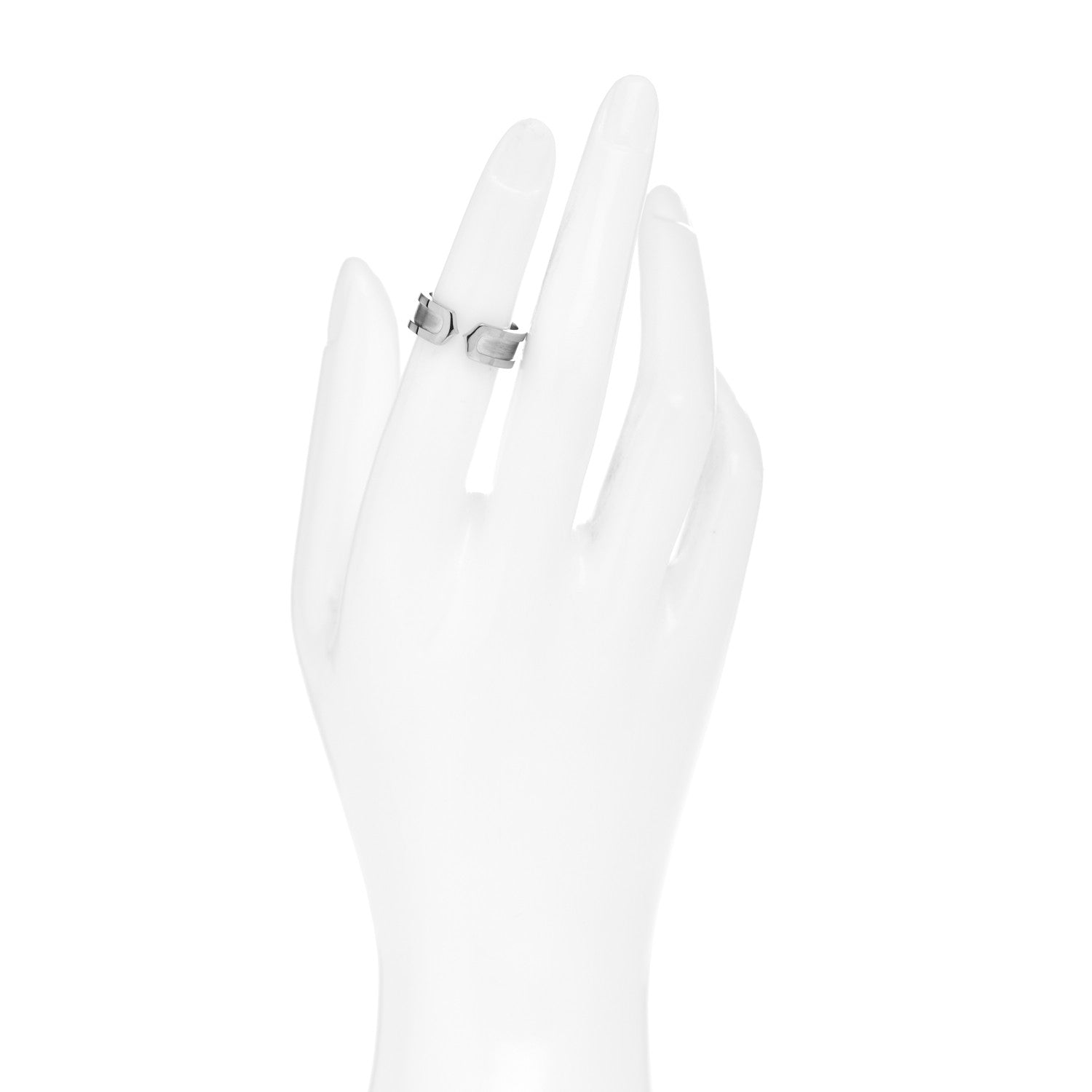 Cartier 18K White Gold 6.5mm C De Cartier Ring 49 5 2 of 4