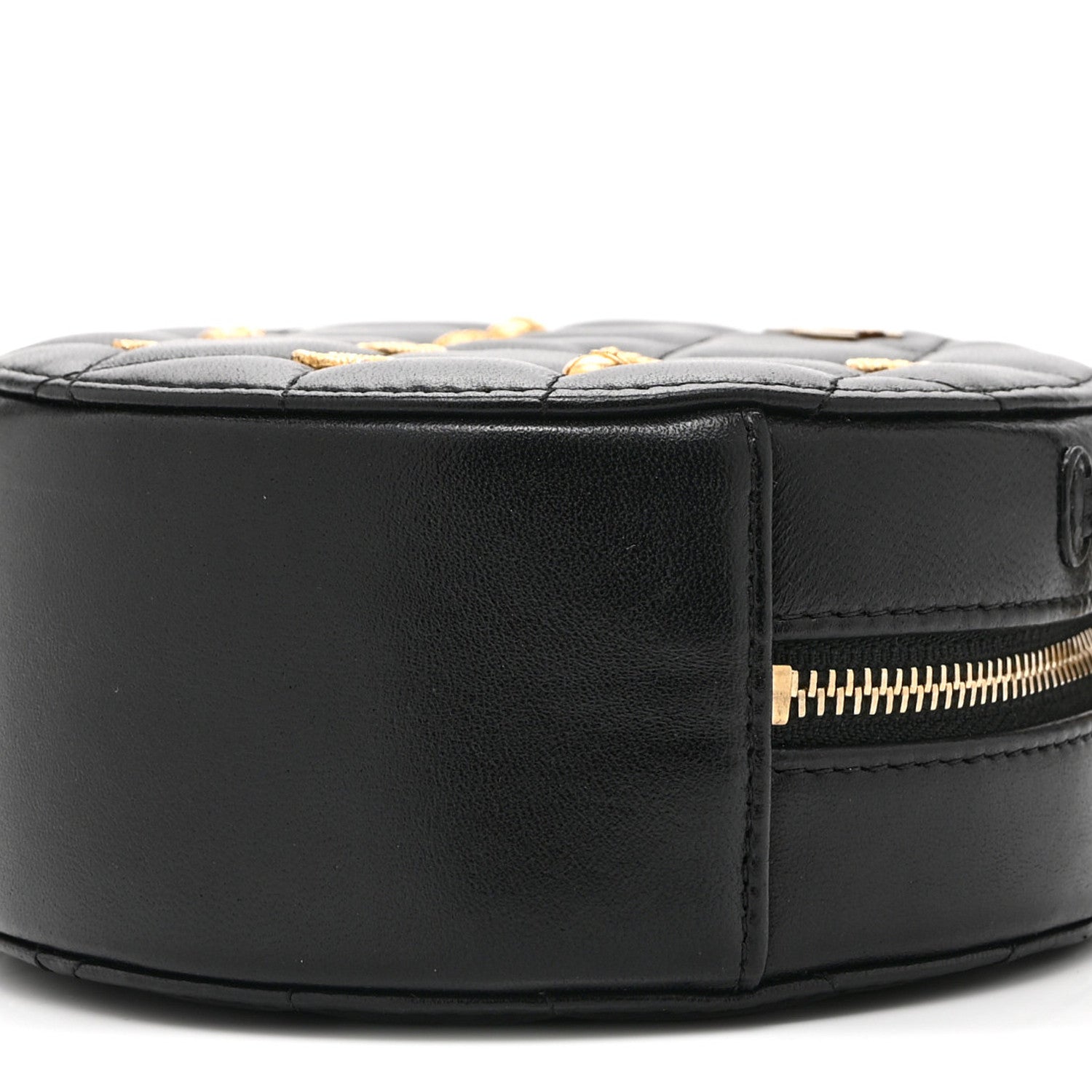 Chanel Lambskin Quilted Egyptian Amulet Round Clutch With Chain  Black 10 of 10