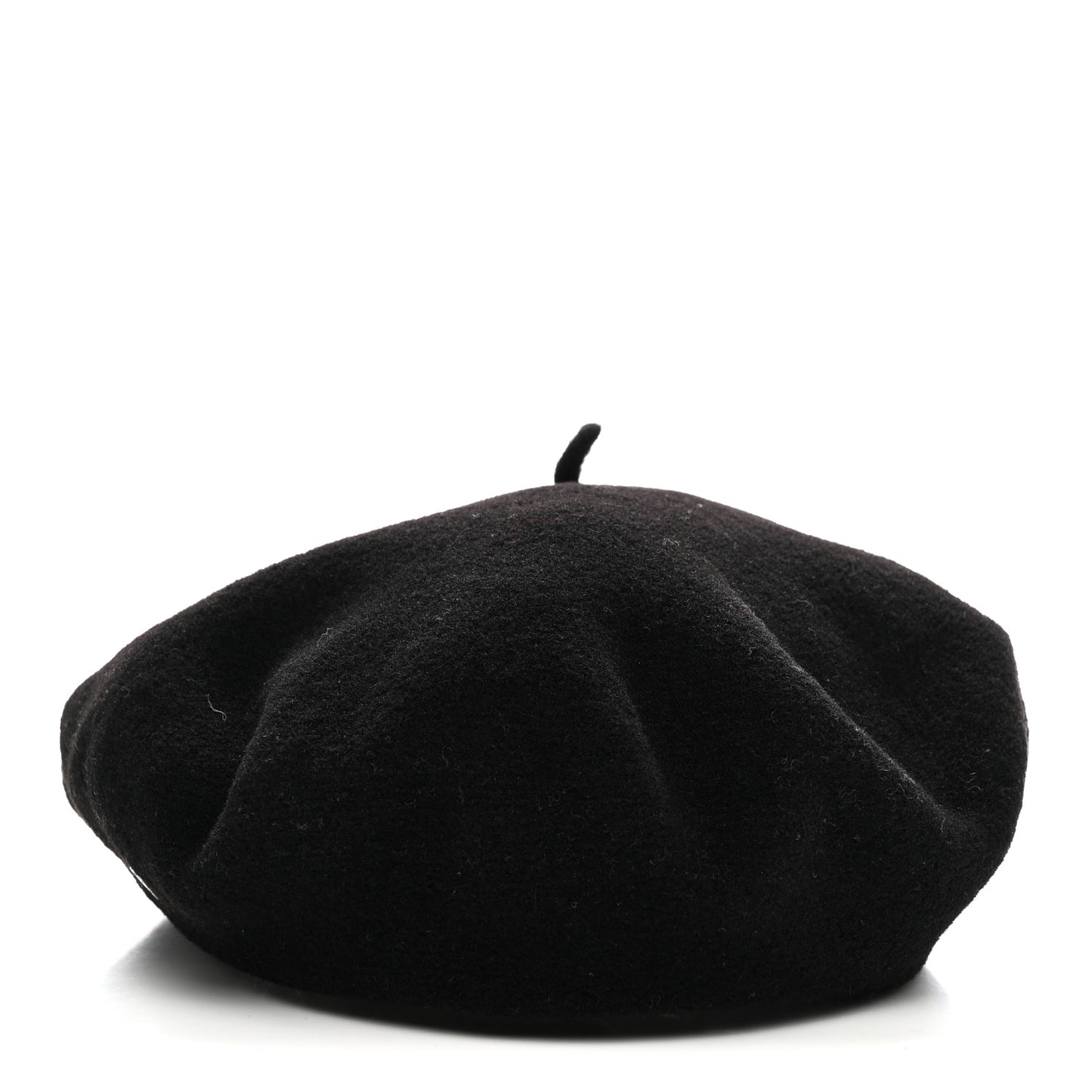 Merino Wool Silk Brides de Gala En Desordre Bonnie Beret 58 Black