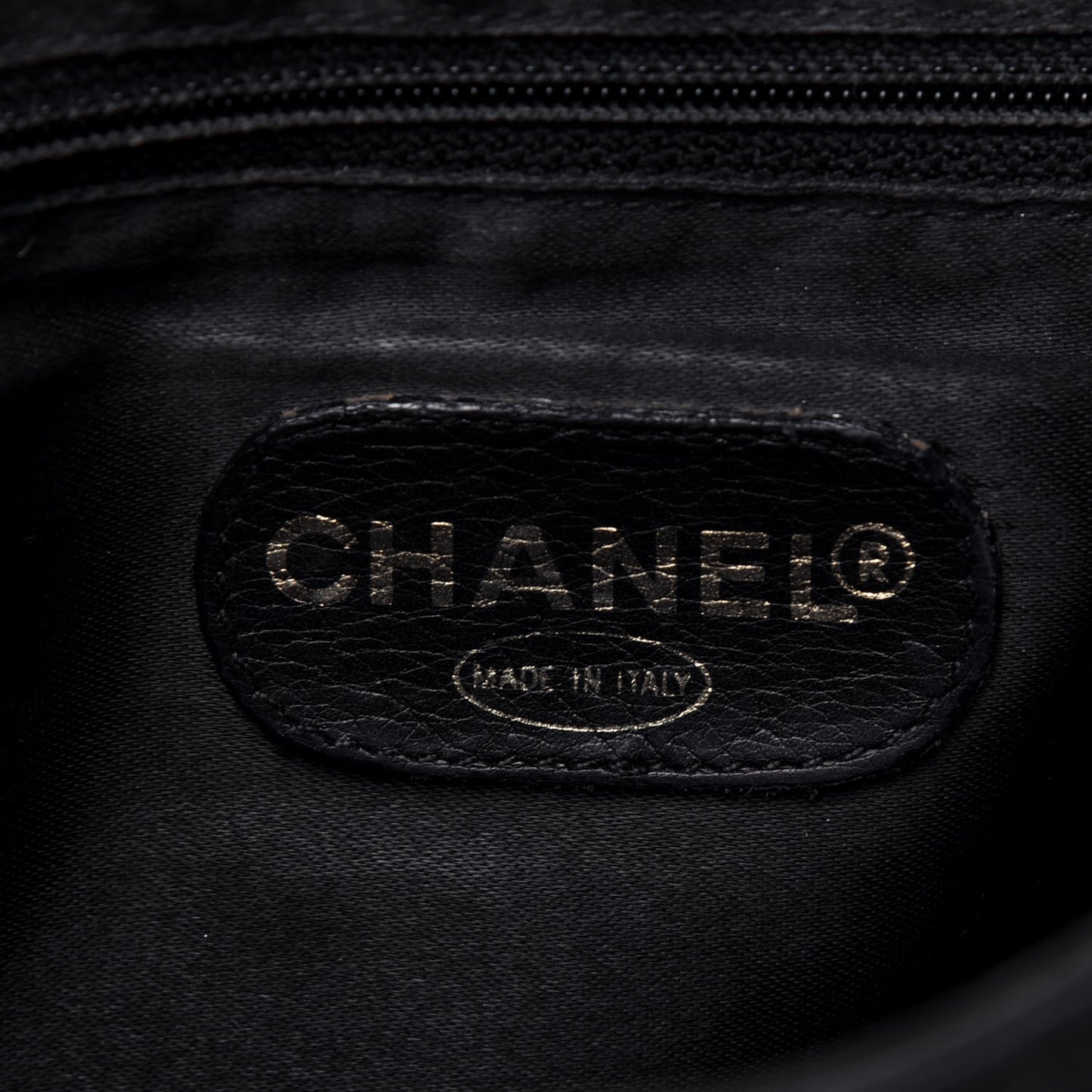 Crumpled Calfskin Quilted Backpack Black