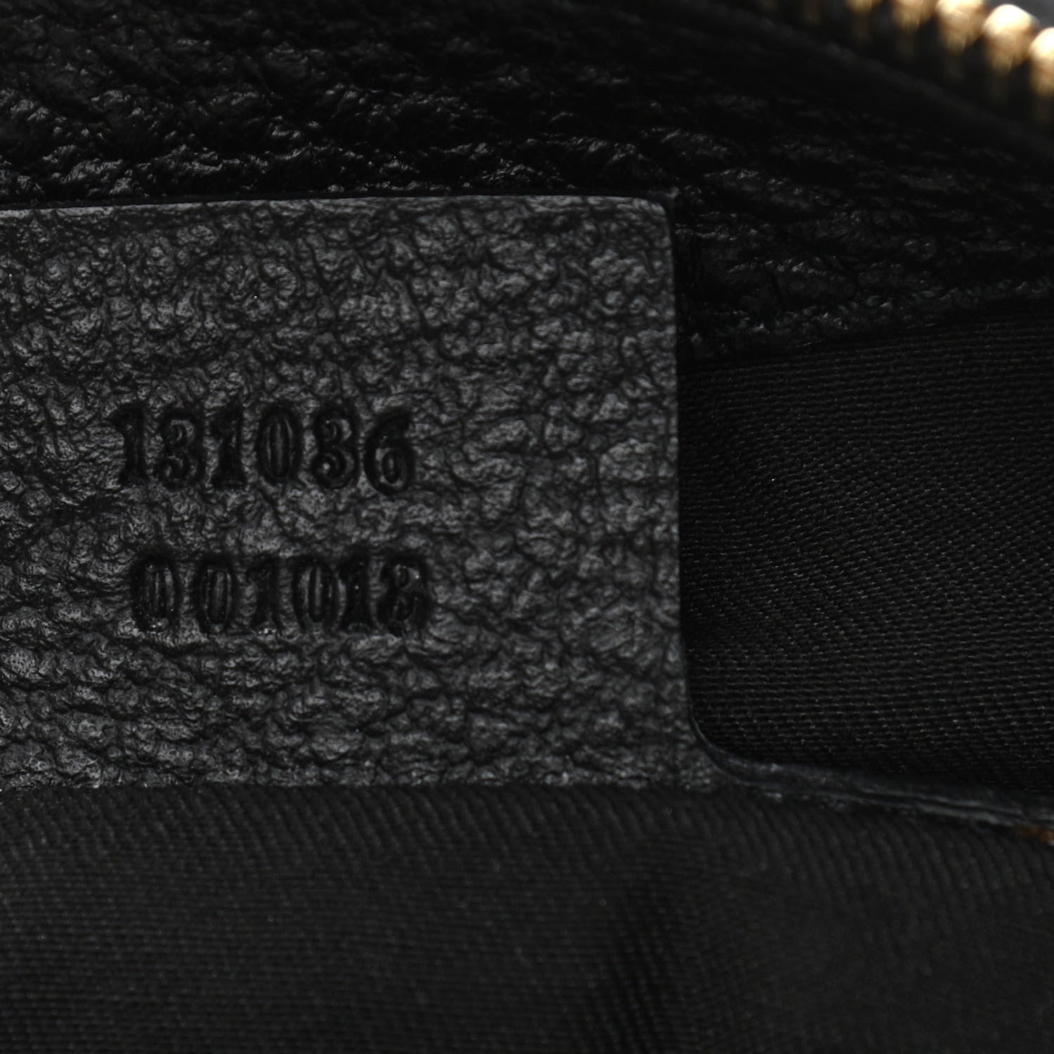 Gucci Pebbled Calfskin Web Bamboo Ring Hobo Black 7 of 11