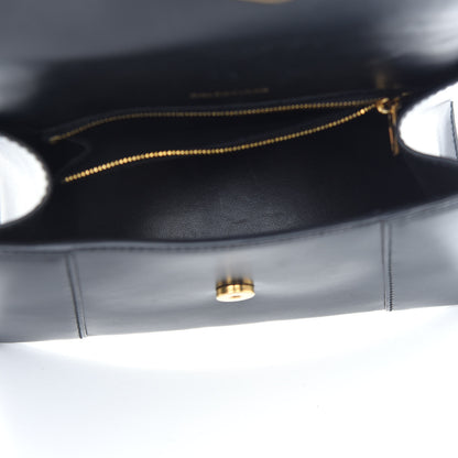 Balenciaga Shiny Box Calfskin Small Hourglass Top Handle Bag Black 5 of 9