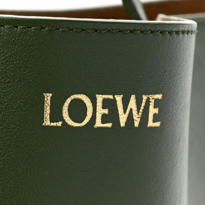 Loewe Shiny Calfskin Large Puzzle Fold Tote Umber Hunter Green 6 of 19