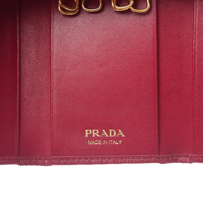 Prada Vitello Move Metal 6 Key Holder Ibisco 6 of 8
