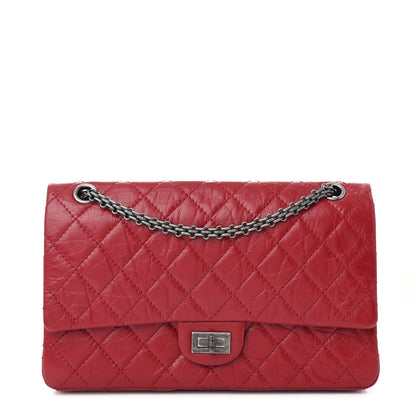 Chanel Aged Calfskin Quilted 2.55 Reissue 226 Flap Dark Red 1 of 12