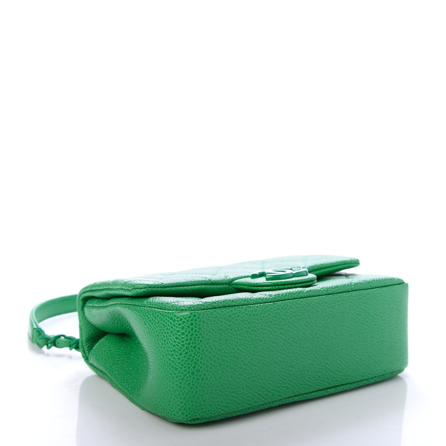 Caviar Quilted Mini Incognito Square Flap Green