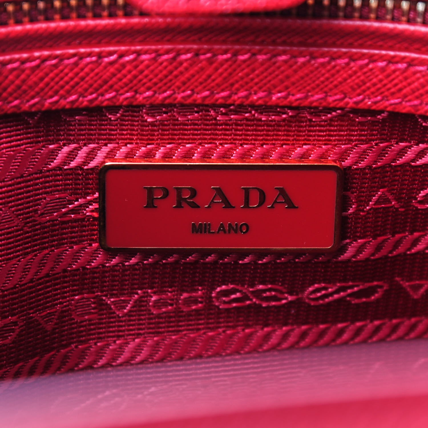 Prada Saffiano Lux Medium Tote Fuoco 8 of 8