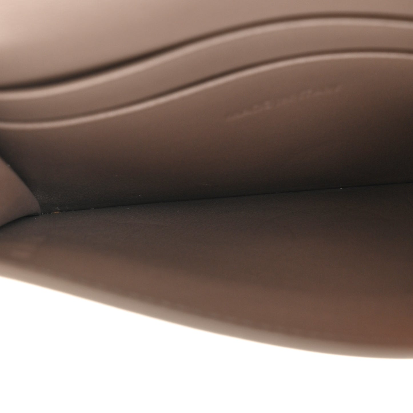 Shiny Calfskin Triomphe Flap Card Holder Pebble