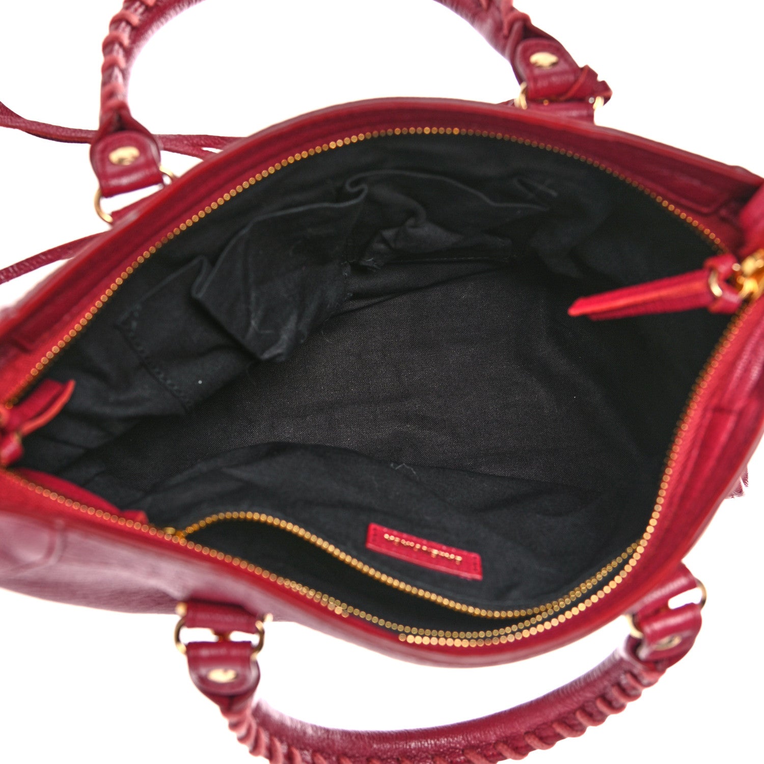 Balenciaga Chevre Gold Metallic Edge Hardware S City Rouge Grenat 5 of 9