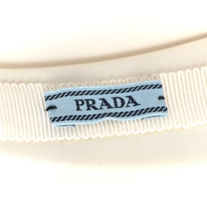 Prada Re-Nylon Triangle Logo Headband White 3 of 4