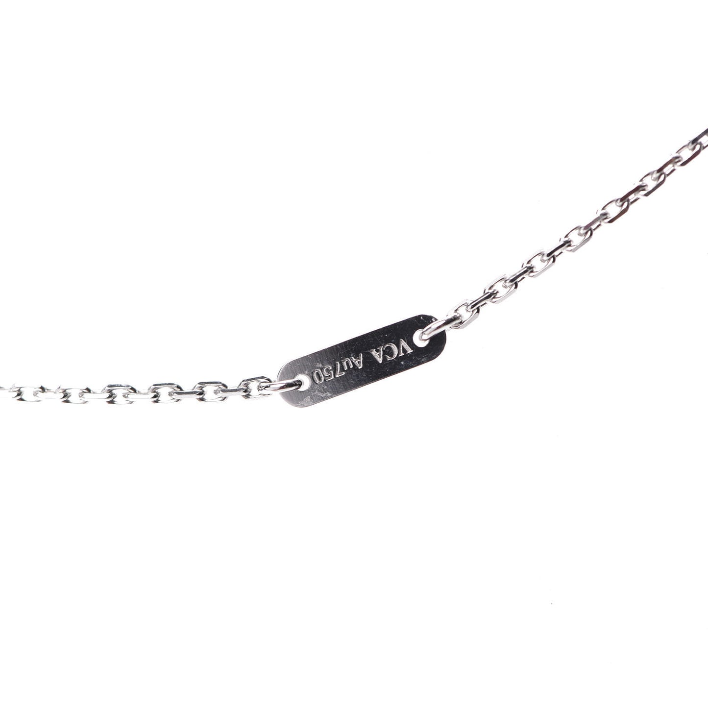 18K White Gold Turquoise Sweet Alhambra Butterfly Pendant Necklace