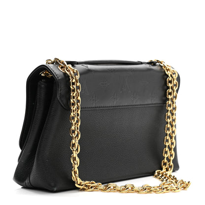 Louis Vuitton Monogram Cuir Plume Ecume Very Chain Bag Black 2 of 15