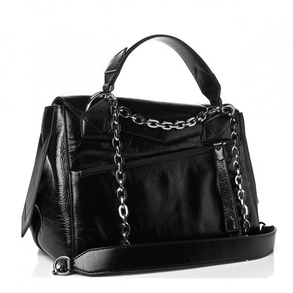 Givenchy Creased Patent Calfskin Medium ID Flap Black 2 of 7