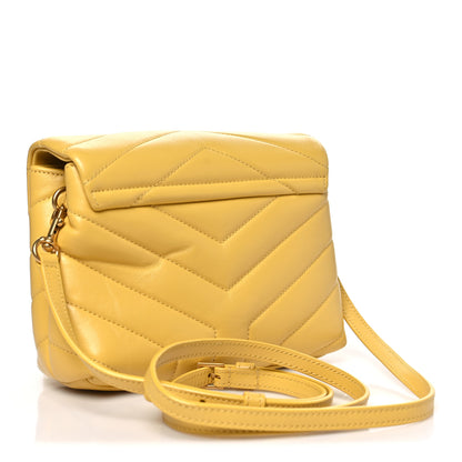 Saint Laurent Calfskin Y Quilted Monogram Toy Loulou Crossbody Bag Sunflower 3 of 11