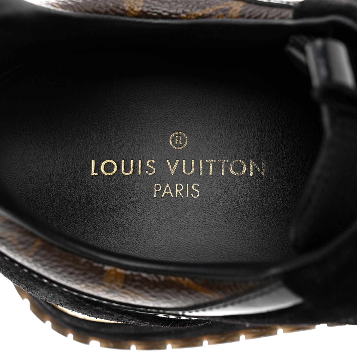 Suede Monogram Run Away Sneakers 37 Black