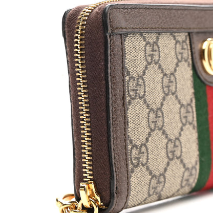 Gucci GG Supreme Monogram Web Ophidia Zip Around Wallet Brown 13 of 13