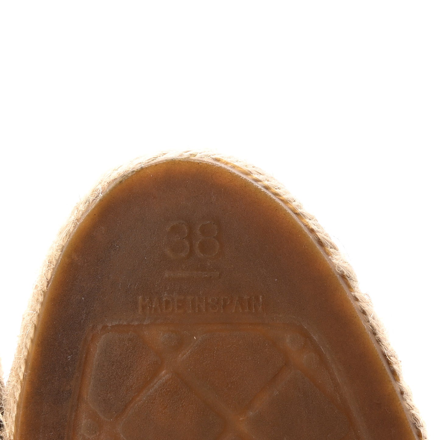 Lambskin CC Espadrilles 38 Beige Black