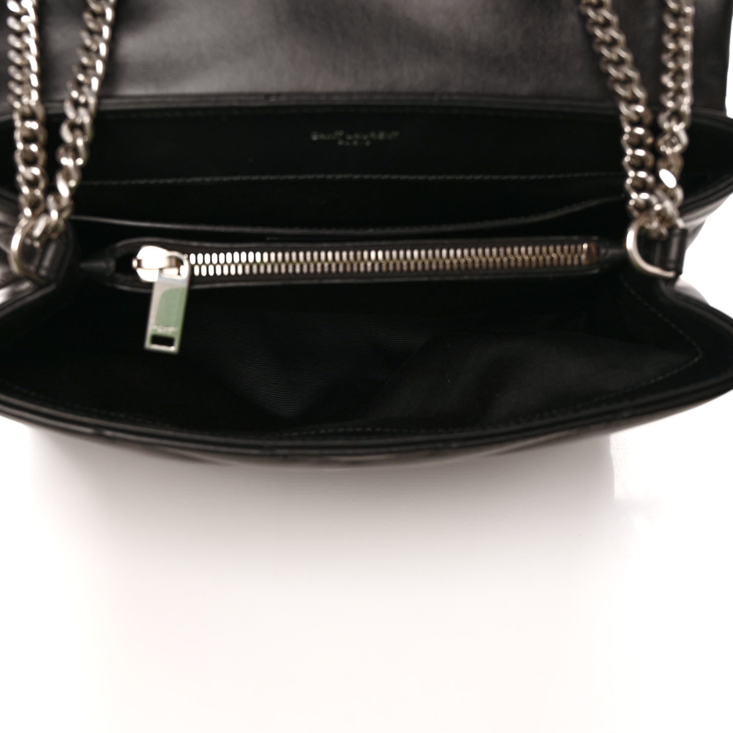 Saint Laurent Calfskin Y Quilted Monogram Small Loulou Chain Satchel Black 5 of 8