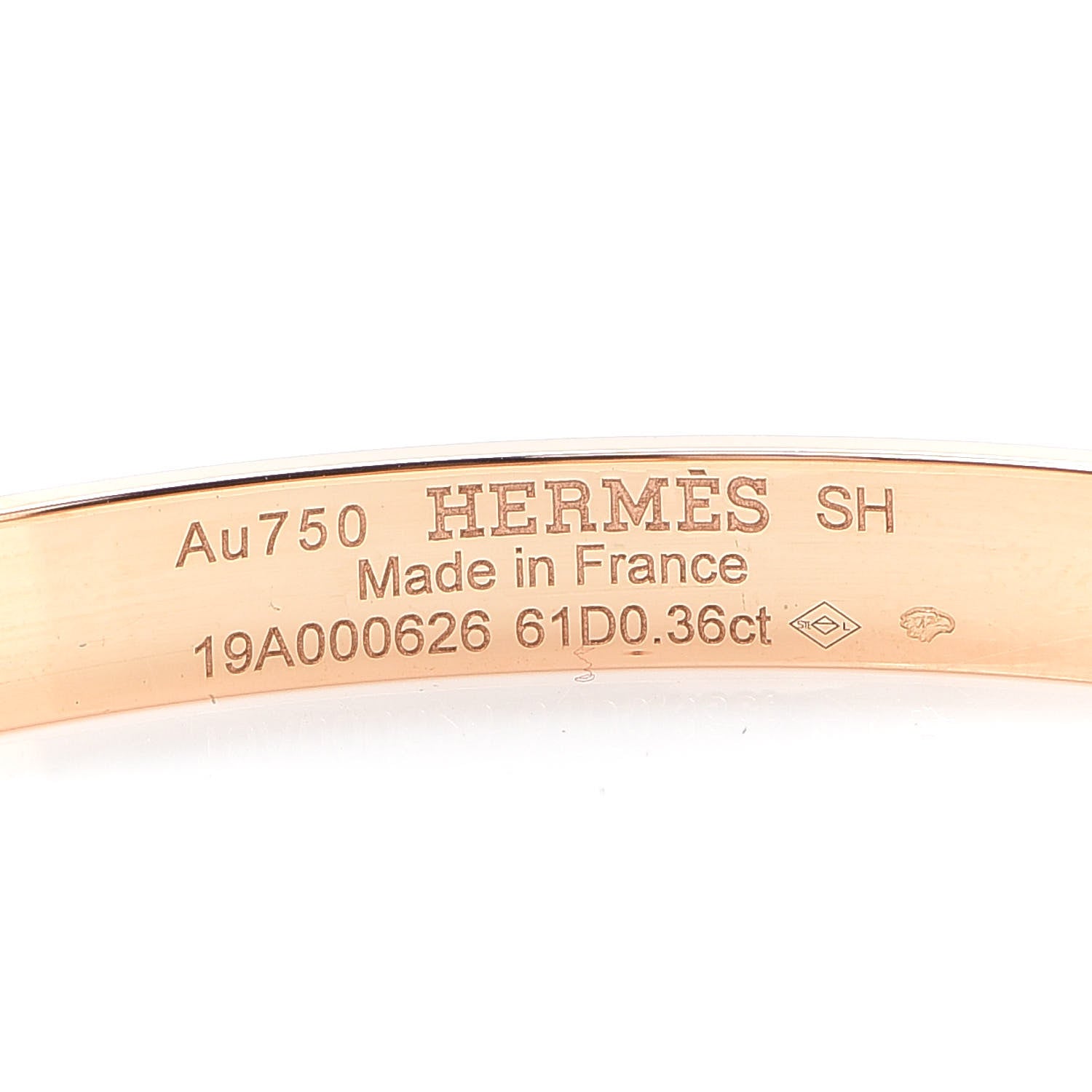 Hermes 18K Rose Gold Diamond PM Kelly Pave Bracelet SH 4 of 5
