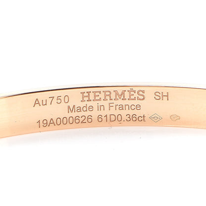 Hermes 18K Rose Gold Diamond PM Kelly Pave Bracelet SH 4 of 5