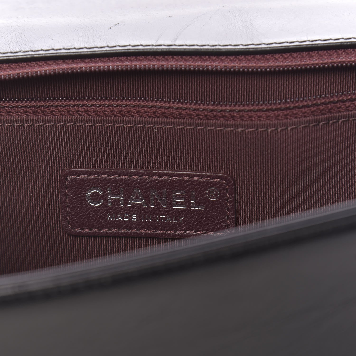 Chanel Glazed Calfskin Quilted New Medium Boy Chained Flap Black 6 of 10