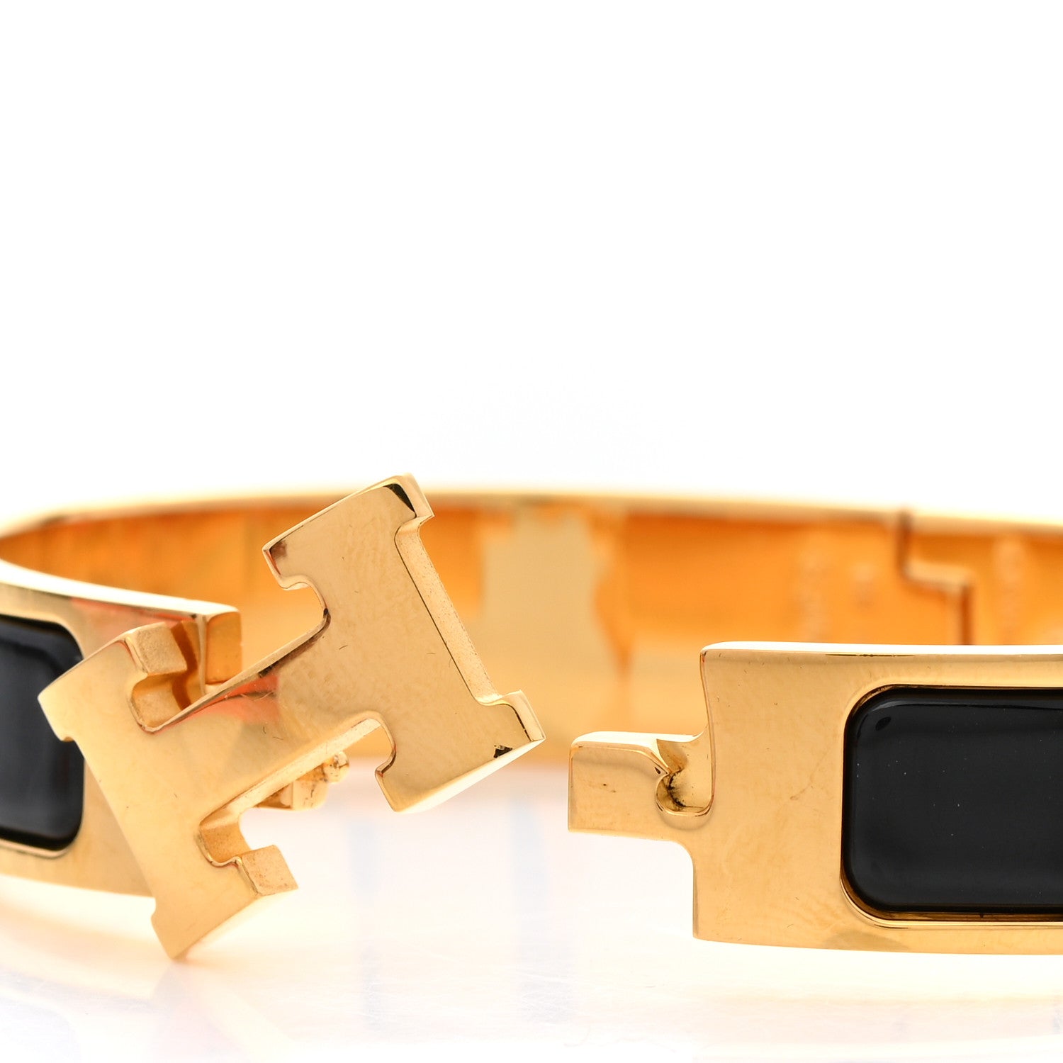 Hermes Enamel Narrow Clic Clac H Bracelet GM Black 5 of 7