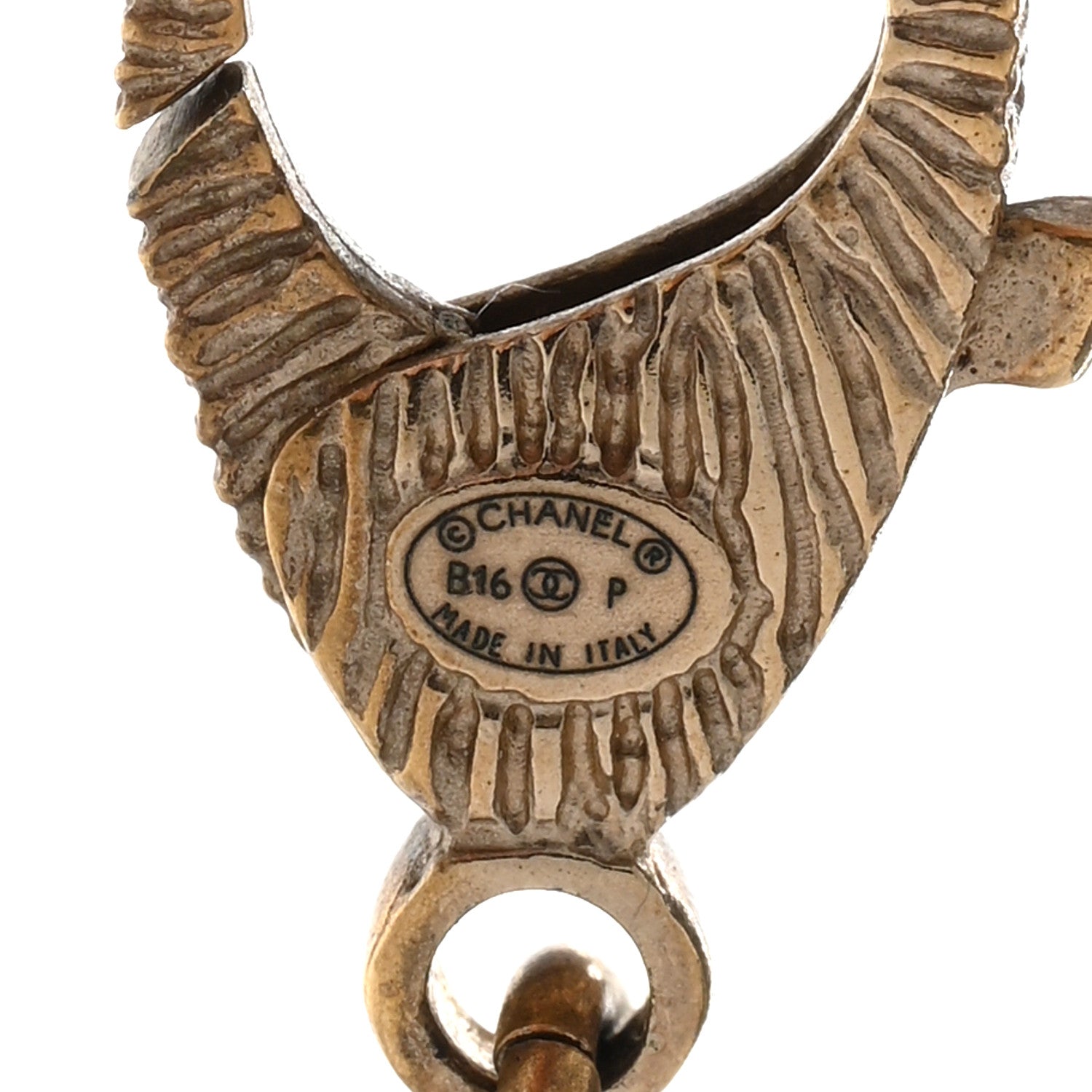 Chanel Metal Quilted CC Long Chain Necklace Gold Pearly White 6 of 7