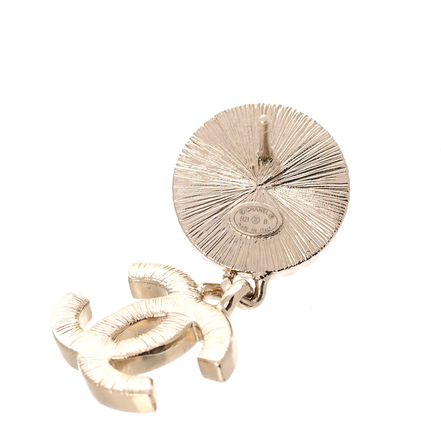 Chanel Crystal Pearl Bow-tiful CC Drop Earrings Gold 4 of 5