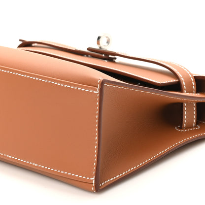 Hermes Swift Kelly Pochette Clutch Gold 10 of 11