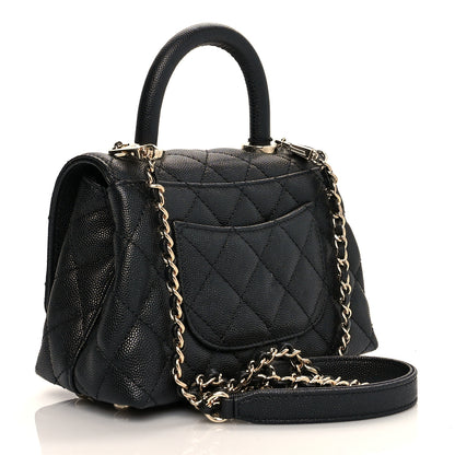 Chanel Caviar Quilted Extra Mini Coco Handle Flap Black 3 of 13