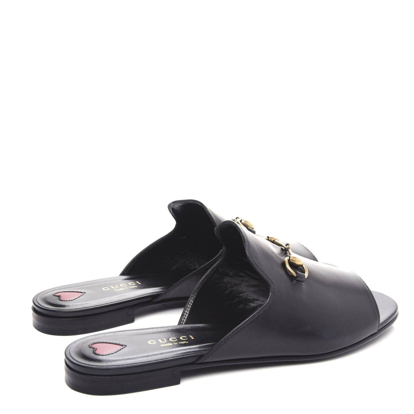 Malaga Kid Horsebit Slide Sandals 39 Black