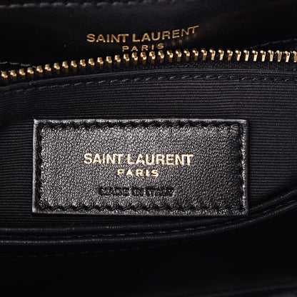 Saint Laurent Velvet Y Quilted Monogram Toy Loulou Chain Satchel French Black 8 of 13