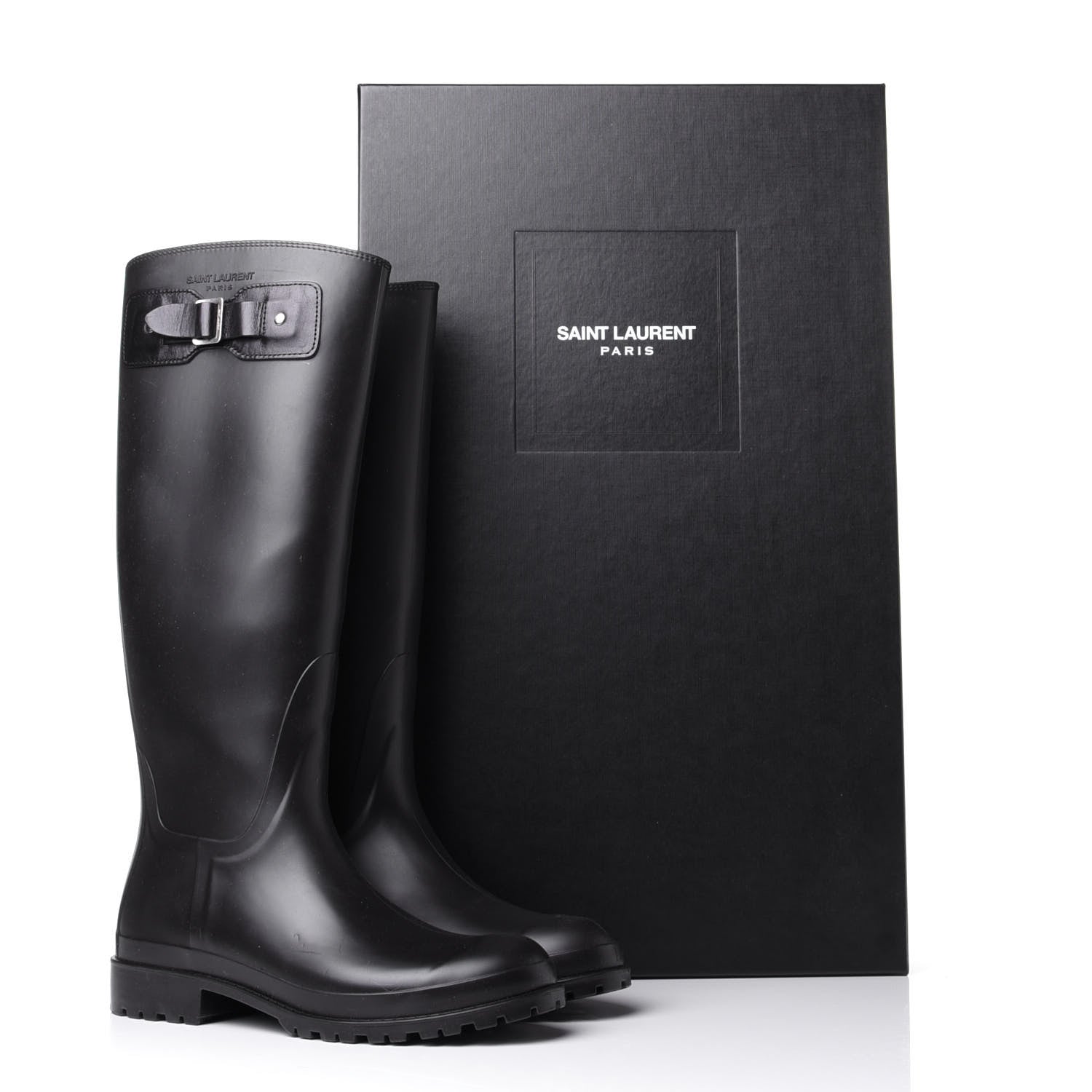 Saint Laurent Rubber Festival Rain Boots 39 Black 11 of 11