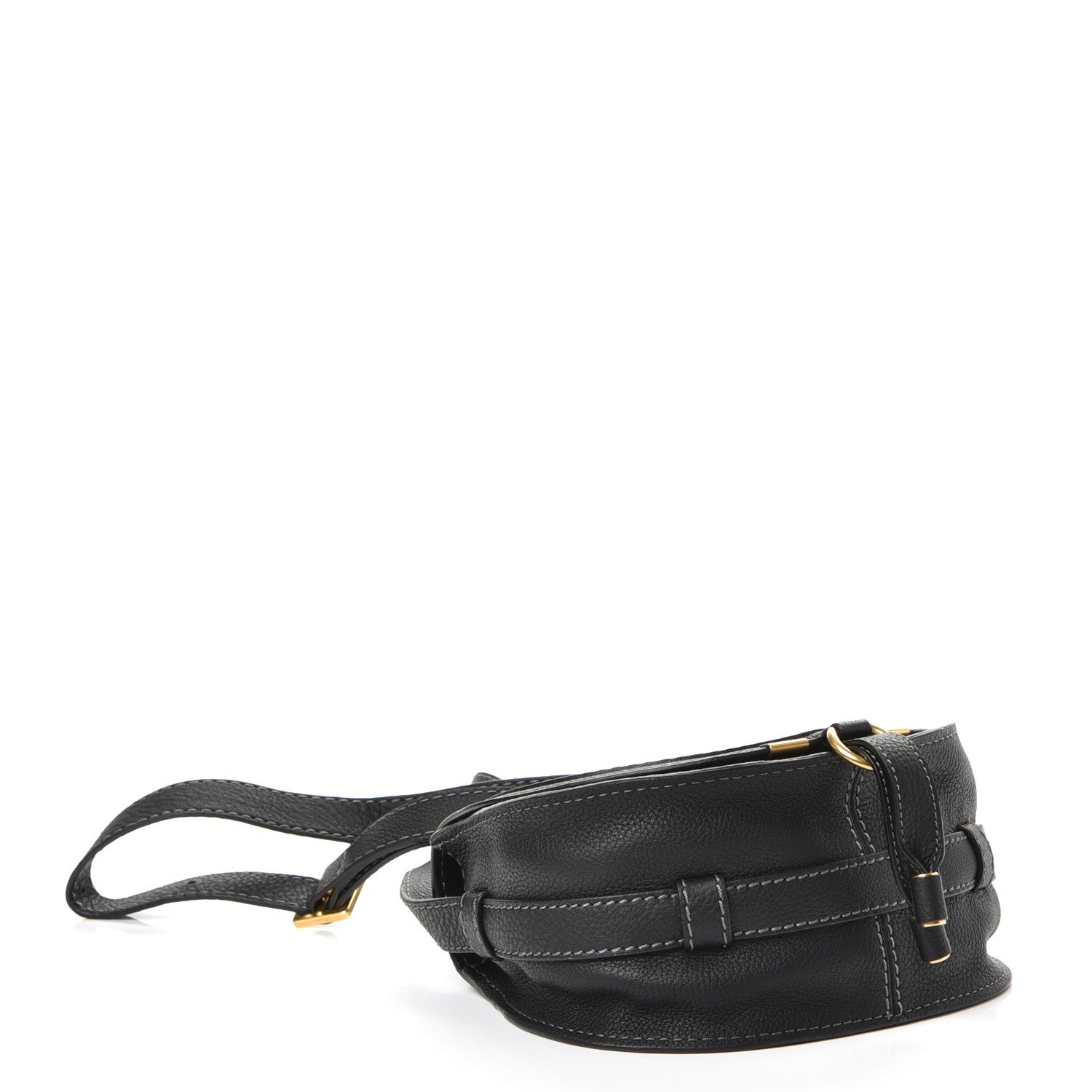 Chloe Calfskin Mini Marcie Round Crossbody Bag Black 4 of 8