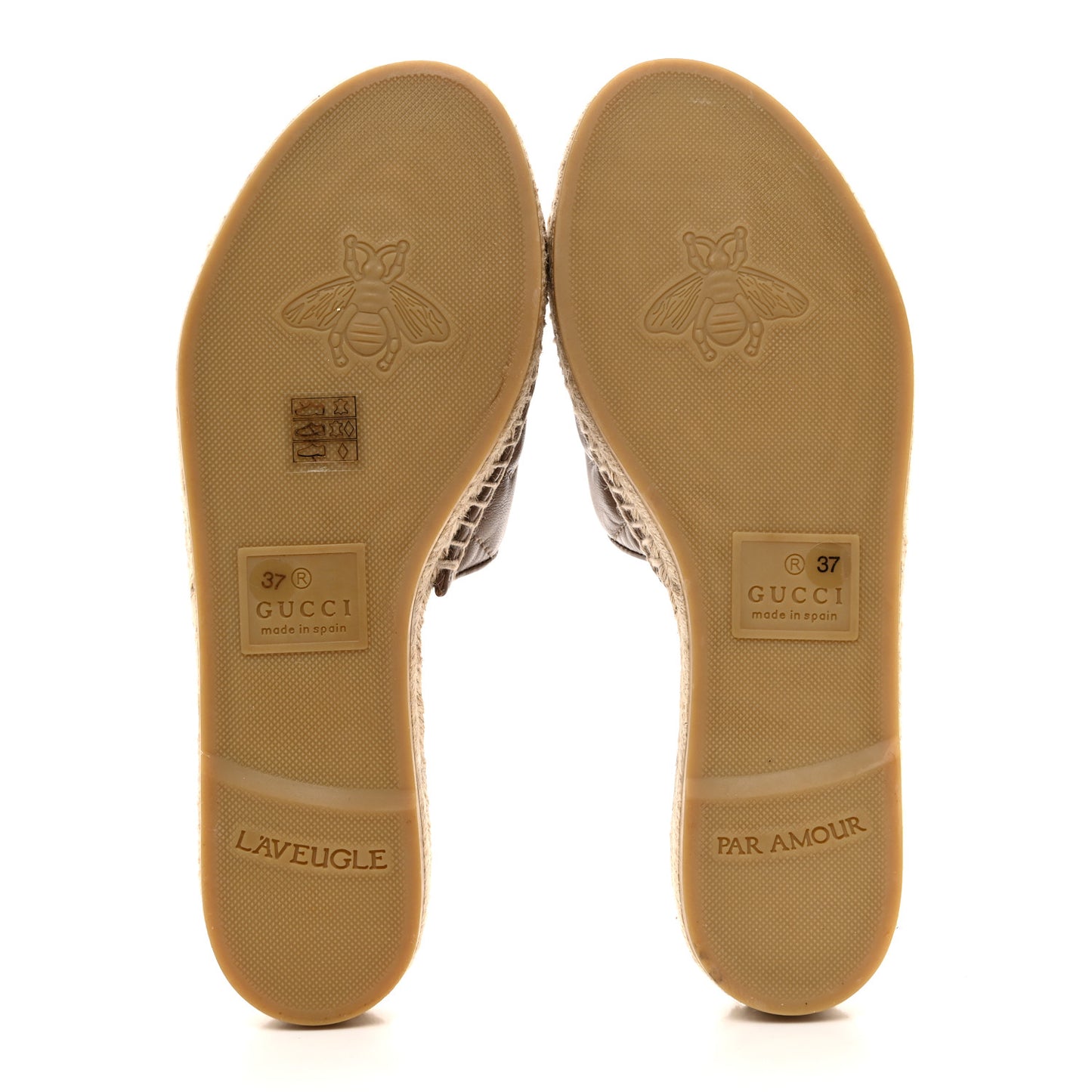 Nappa Matelasse GG Marmont Espadrille Slide Sandals 37 Porcelain Rose