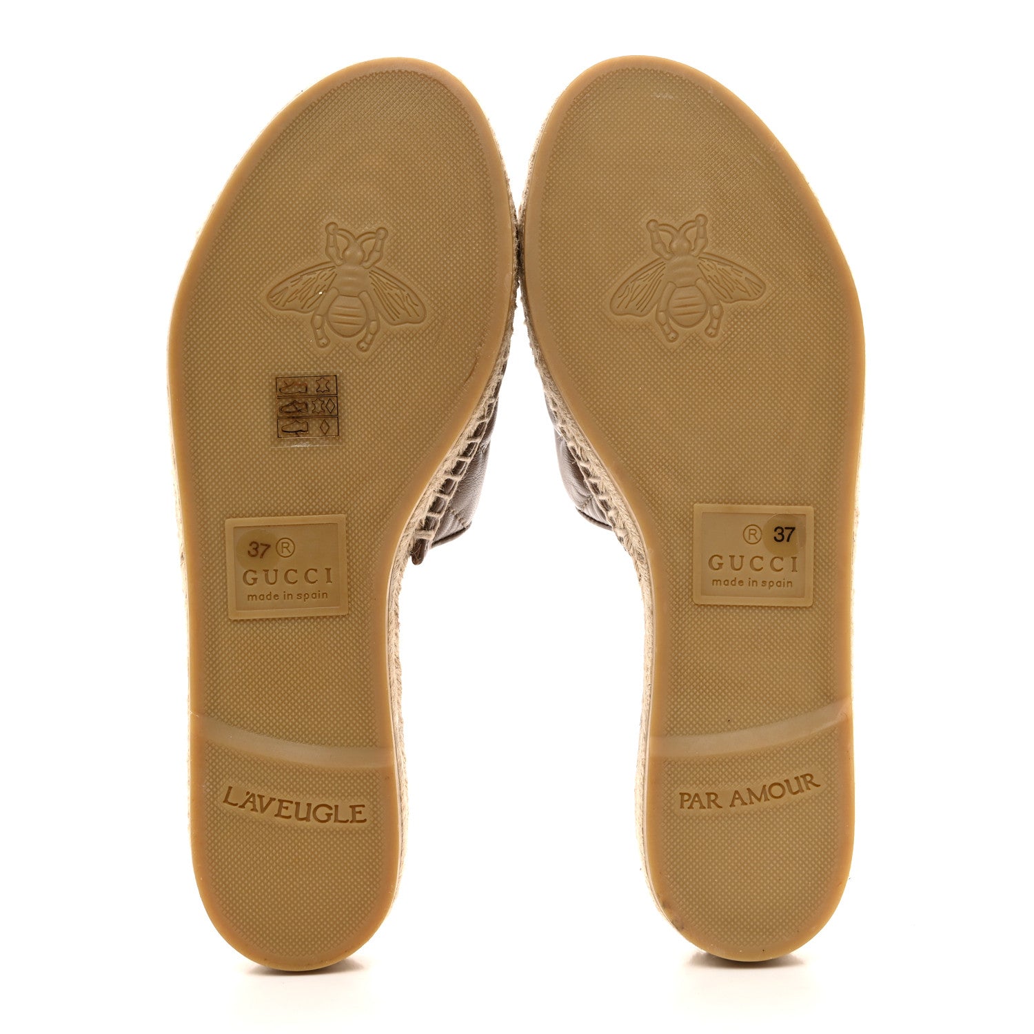 Gucci Nappa Matelasse GG Marmont Espadrille Slide Sandals 37 Porcelain Rose 5 of 11