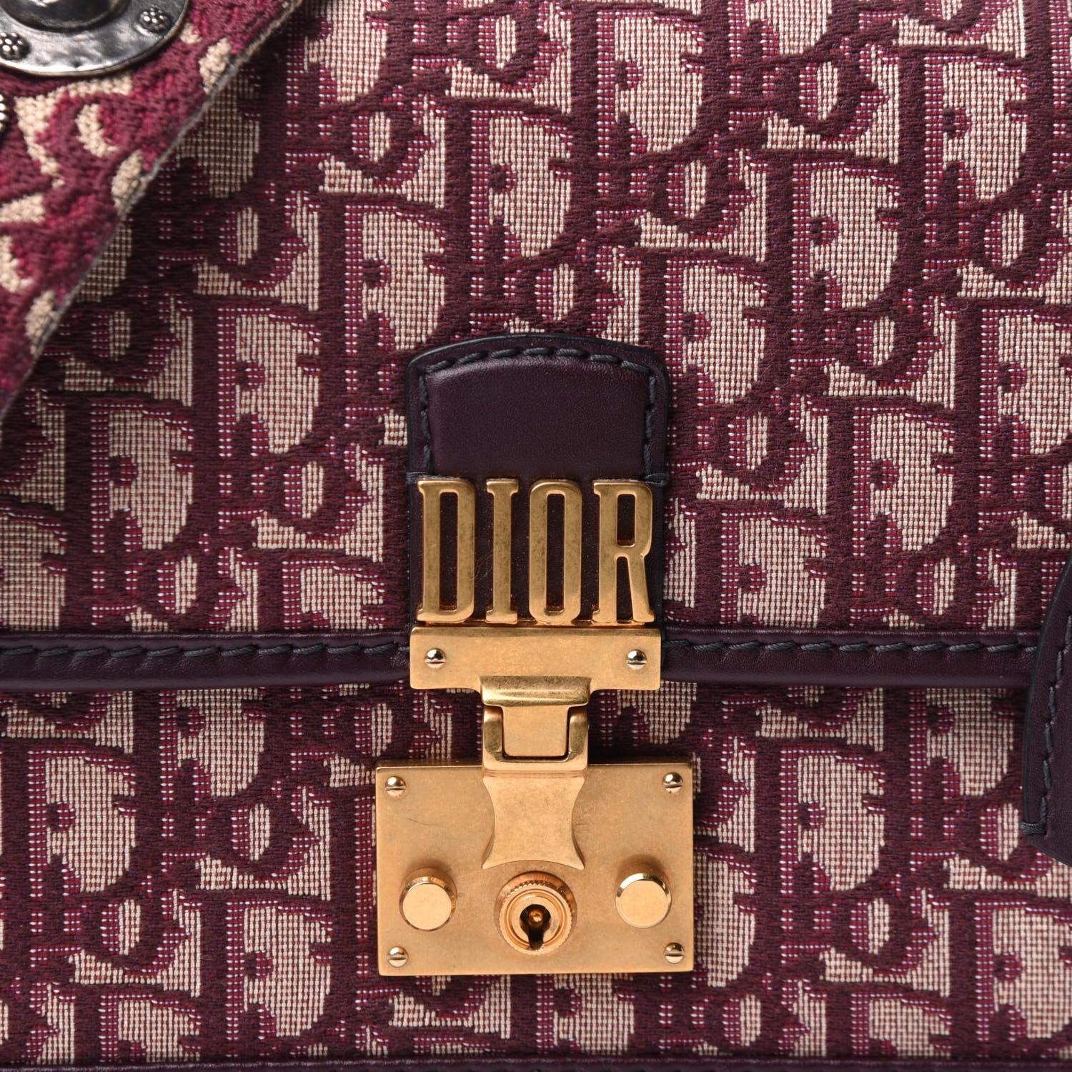 Christian Dior Oblique DiorAddict Flap Bag Burgundy 8 of 12