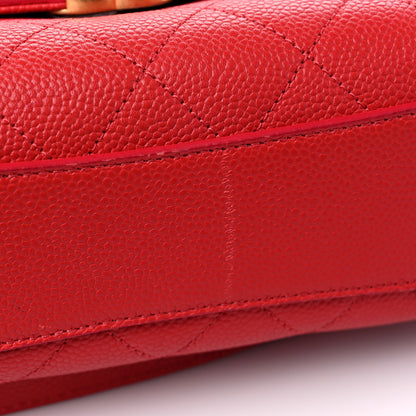 Chanel Grained Calfskin Small Stitched Flap Red 12 of 12