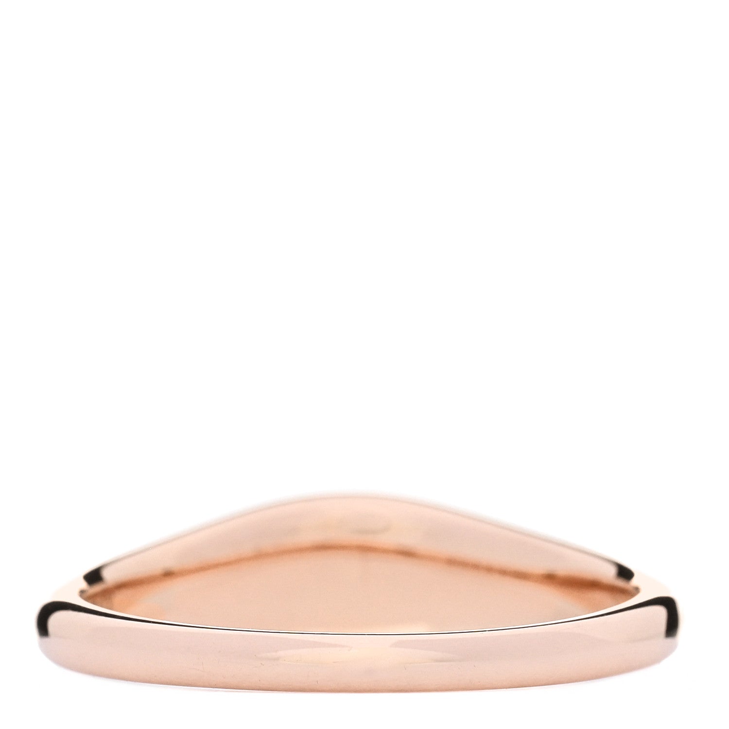 Tiffany 18K Rose Gold Diamond Micro Oval Signet Ring 57 8 3 of 5