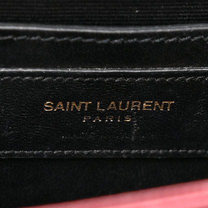 Saint Laurent Grain De Poudre Small Monogram Kate Satchel Red 6 of 14
