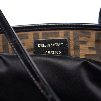 Fendi Zucca Quilted Medium Roll Tote Tobacco Black 6 of 9